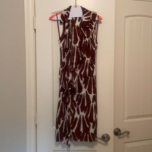 DVF Vintage Animal Print Wrap Dress